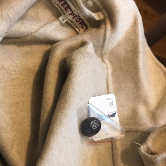 NWT Free People Adore You Wool Coat Medium or Large Sand - Picture 7 of 17